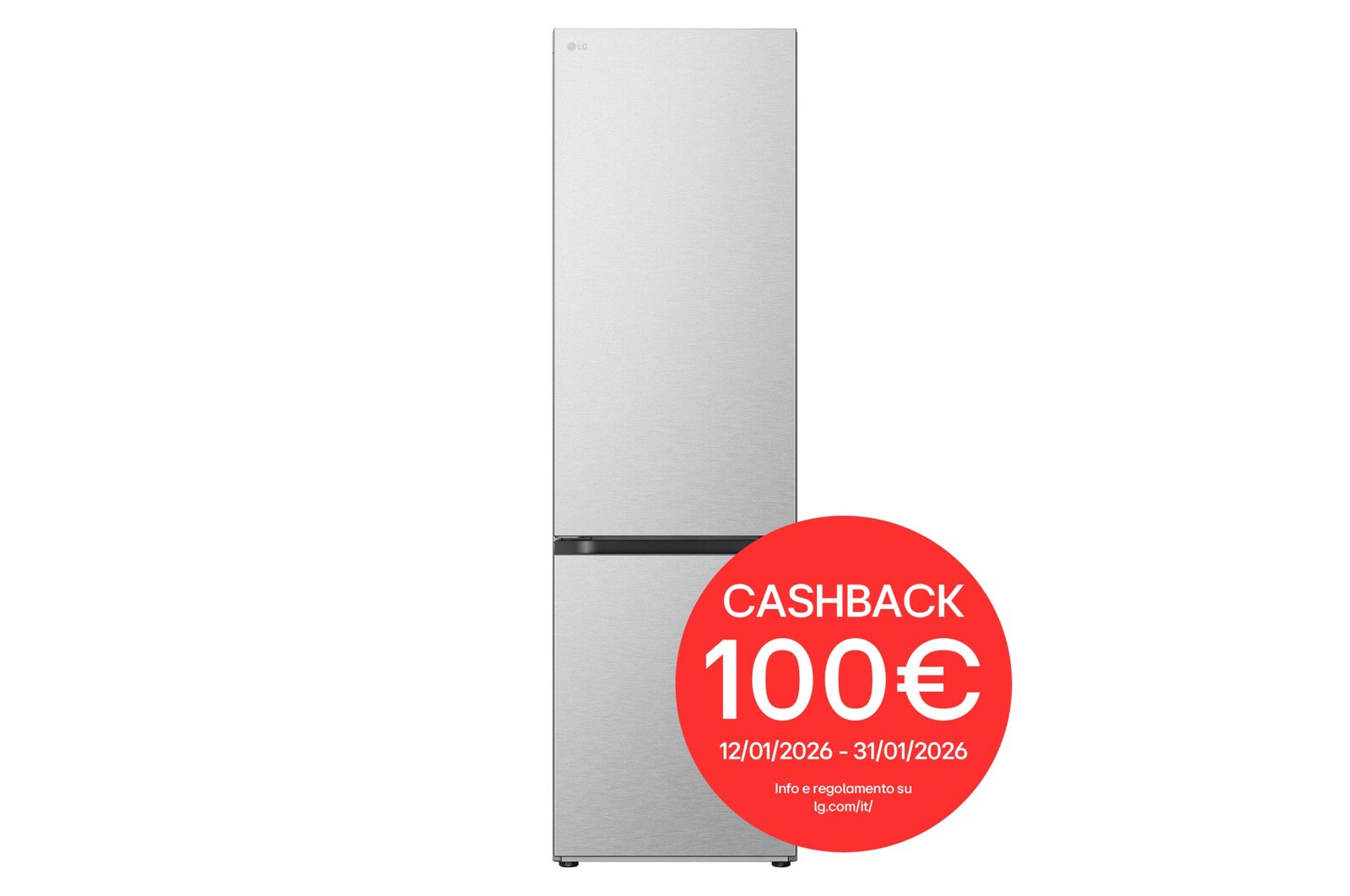 Foto frontale del frigorifero LG GBV7280AMB con cashback